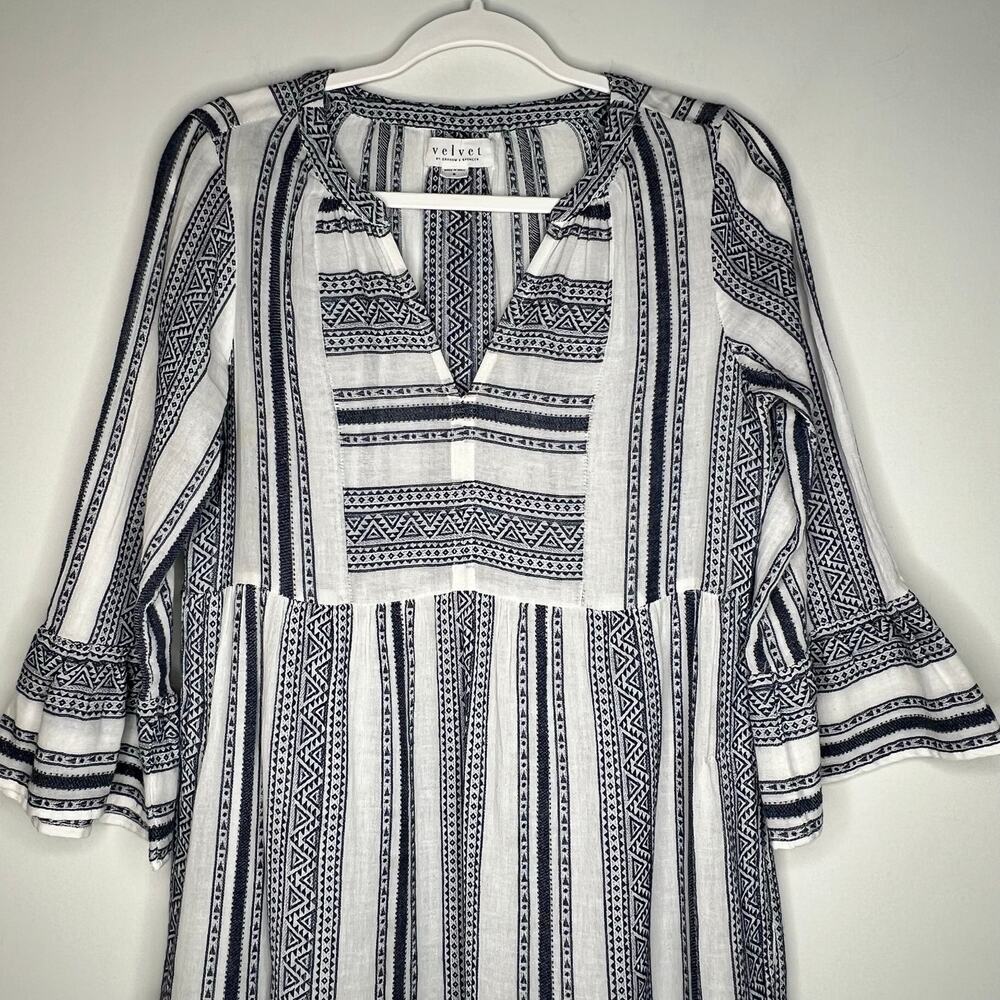 Velvet by Graham & Spencer Stripe Mini Dress Size Small - Picture 5 of 7